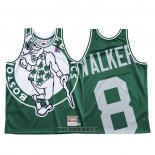 Maillot Boston Celtics Kemba Walker NO 8 Mitchell & Ness Big Face Vert