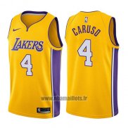 Maillot Los Angeles Lakers Alex Caruso No 4 Icon 2017-18 Or