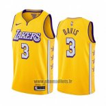 Maillot Los Angeles Lakers Anthony Davis No 3 Ville 2019-20 Jaune