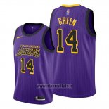 Maillot Los Angeles Lakers Danny Green No 14 Ville Volet