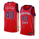 Maillot New Orleans Pelicans Cody Zeller NO 40 Statement 2023-24 Rouge