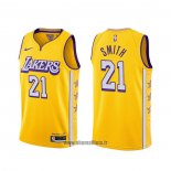 Maillot Los Angeles Lakers J.r. Smith NO 21 Ville 2020 Jaune