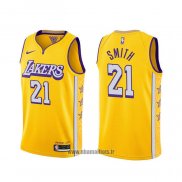 Maillot Los Angeles Lakers J.r. Smith NO 21 Ville 2020 Jaune