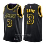 Maillot Los Angeles Lakers Anthony Davis No 3 Ville 2019 Noir