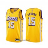 Maillot Los Angeles Lakers Demarcus Cousins NO 15 Ville Jaune