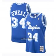 Maillot Los Angeles Lakers Shaquille O'neal No 34 Retro 1996-97 Bleu