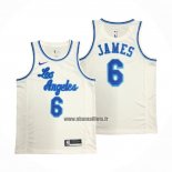Maillot Los Angeles Lakers LeBron James NO 6 Classic 2019-20 Blanc
