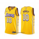 Maillot Los Angeles Lakers Jared Dudley NO 10 Ville 2019-20 Jaune