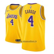Maillot Los Angeles Lakers Alex Caruso No 4 Icon 2018-19 Or