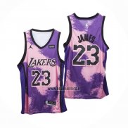 Maillot Los Angeles Lakers LeBron James No 23 Fashion Royalty Volet