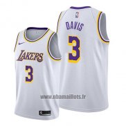 Maillot Los Angeles Lakers Anthony Davis No 3 Association 2019 Blanc