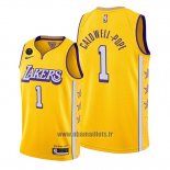 Maillot Los Angeles Lakers Kentavious Caldwell-pope No 1 Ville Jaune