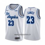 Maillot Los Angeles Lakers Lebron James No 23 Classic 2019-20 Blanc