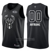 Maillot All Star 2018 Milwaukee Bucks Nike Personnalise Noir