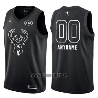 Maillot All Star 2018 Milwaukee Bucks Nike Personnalise Noir