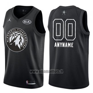 Maillot All Star 2018 Minnesota Timberwolves Nike Personnalise Noir