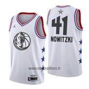 Maillot All Star 2019 Dallas Mavericks Dirk Nowitzki No 41 Blanc