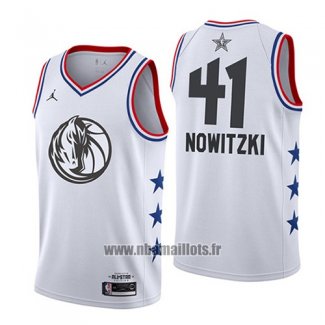 Maillot All Star 2019 Dallas Mavericks Dirk Nowitzki No 41 Blanc