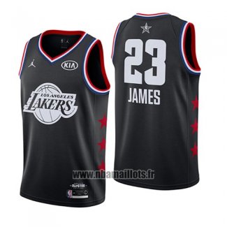 Maillot All Star 2019 Los Angeles Lakers Lebron James No 23 Noir