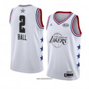 Maillot All Star 2019 Los Angeles Lakers Lonzo Ball No 2 Blanc