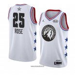 Maillot All Star 2019 Minnesota Timberwolves Derrick Rose No 25 Blanc