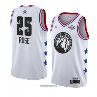 Maillot All Star 2019 Minnesota Timberwolves Derrick Rose No 25 Blanc