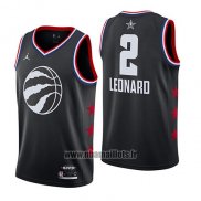 Maillot All Star 2019 Tornto Raptors Kawhi Leonard No 2 Noir