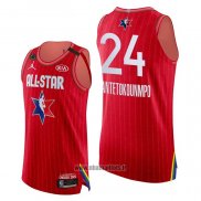 Maillot All Star 2020 Milwaukee Bucks Giannis Antetokounmpo No 24 Authentique Rouge