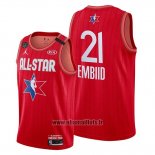 Maillot All Star 2020 Philadelphia 76ers Joel Embiid No 21 Rouge