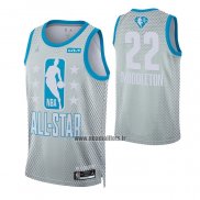 Maillot All Star 2022 Milwaukee Bucks Khris Middleton NO 22 Gris