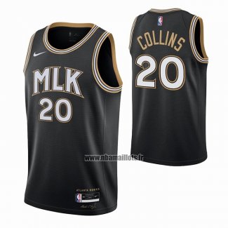 Maillot Atlanta Hawks John Collins NO 20 Ville 2020-21 Noir