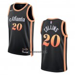 Maillot Atlanta Hawks John Collins NO 20 Ville 2022-23 Noir