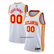 Maillot Atlanta Hawks Personnalise Association 2020-21 Blanc