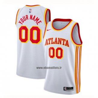 Maillot Atlanta Hawks Personnalise Association 2020-21 Blanc