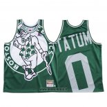 Maillot Boston Celtics Jayson Tatum NO 0 Mitchell & Ness Big Face Vert