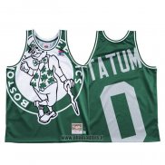 Maillot Boston Celtics Jayson Tatum NO 0 Mitchell & Ness Big Face Vert