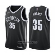 Maillot Brooklyn Nets Kevin Durant No 35 Icon 2019-20 Noir