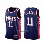 Maillot Brooklyn Nets Kyrie Irving NO 11 Ville 2021-22 Bleu