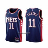 Maillot Brooklyn Nets Kyrie Irving NO 11 Ville 2021-22 Bleu