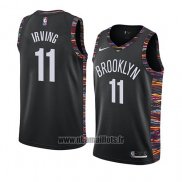 Maillot Brooklyn Nets Kyrie Irving No 11 Ville 2019-20 Noir