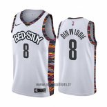 Maillot Brooklyn Nets Spencer Dinwiddie No 8 Ville Blanc