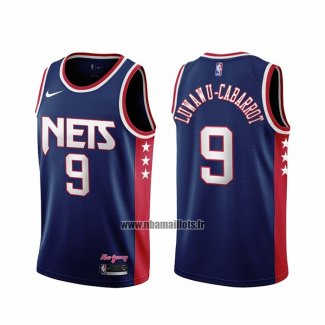 Maillot Brooklyn Nets Timothe Luwawu-cabarrot NO 9 Ville 2021-22 Bleu