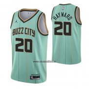 Maillot Charlotte Hornets Gordon Hayward NO 20 Ville 2020-21 Vert