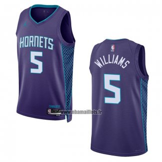 Maillot Charlotte Hornets Mark Williams NO 5 Statement 2022-23 Volet