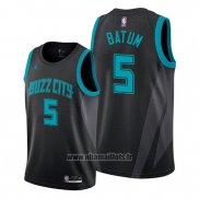 Maillot Charlotte Hornets Nicolas Batum No 5 Ville Edition Noir