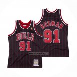 Maillot Chicago Bulls Dennis Rodman NO 91 Mitchell & Ness 1996-97 Noir