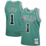 Maillot Chicago Bulls Derrick Rose NO 1 Mitchel & Ness 2008-09 Vert