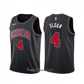 Maillot Chicago Bulls Jerry Sloan NO 4 Statement Noir