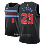 Maillot Chicago Bulls Michael Jordan No 23 Ville 2018-19 Noir