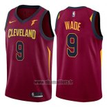 Maillot Cleveland Cavaliers Dwyane Wade No 9 2017-18 Rouge